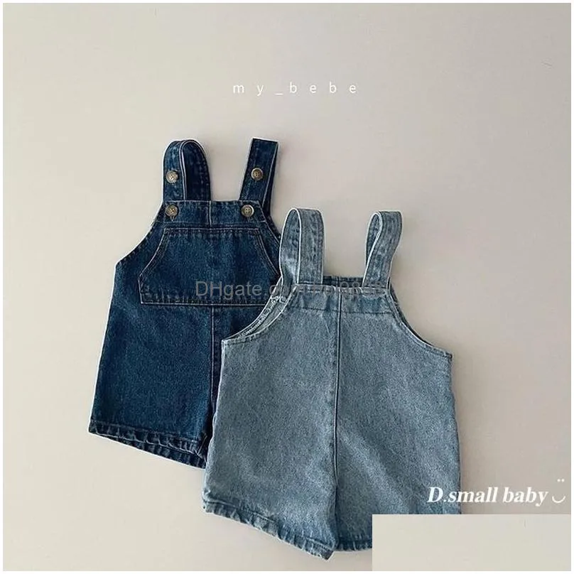 overalls baby overalls korean baby clothes denim baby jumpsuits summer baby boy overalls button fly jeans pants for baby 636m 230609