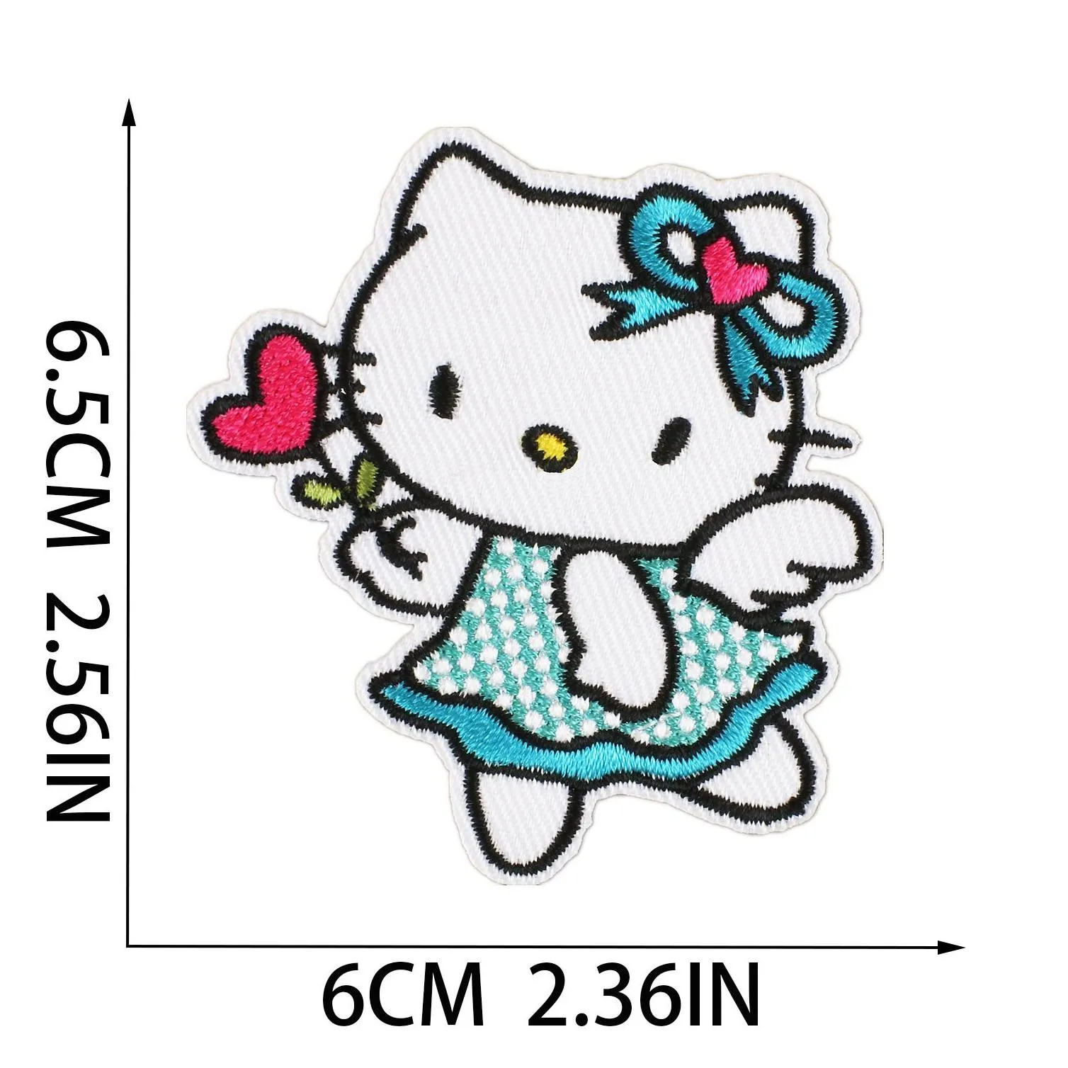 baby girl cats embroidery sewing notions cartoon iron on badge for clothes jeans bags kids t-shirts diy es