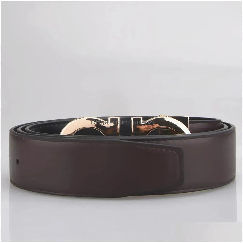 2023 smooth leather belt luxury belts designer for men big buckle male chastity top fashion mens whole 105125cm6549408