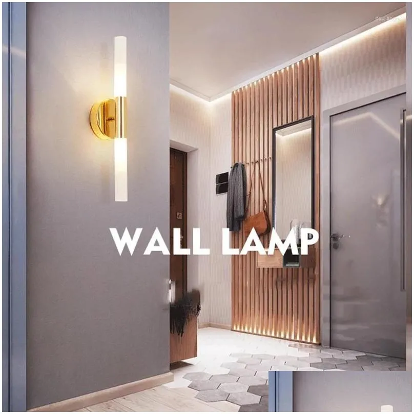 wall lamp 12w led sconces mirror with lights light fixture for bedroom aisle background modern indoor lighting acrylic ac 260v