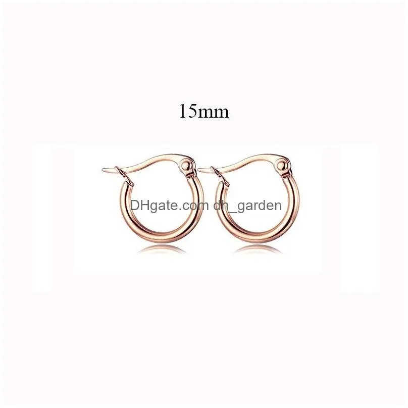 Hoop & Huggie New Arrival 316L Stainless Steel Hoop Earrings 15Mm60Mm Exaggerated Large Round Buckle For Women Gift Jewelry Dhgarden Dhgne