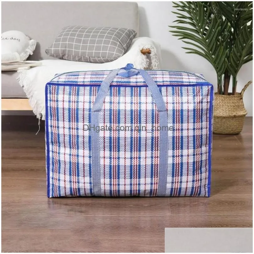 clothing storage home laundry oxford cloth bags large zipper reusable strong bag waterproof holder hangable pouch organizer