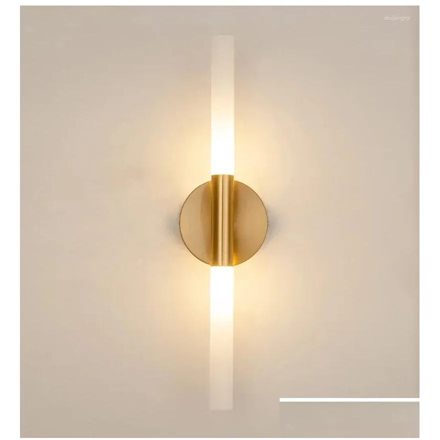 wall lamp 12w led sconces mirror with lights light fixture for bedroom aisle background modern indoor lighting acrylic ac 260v