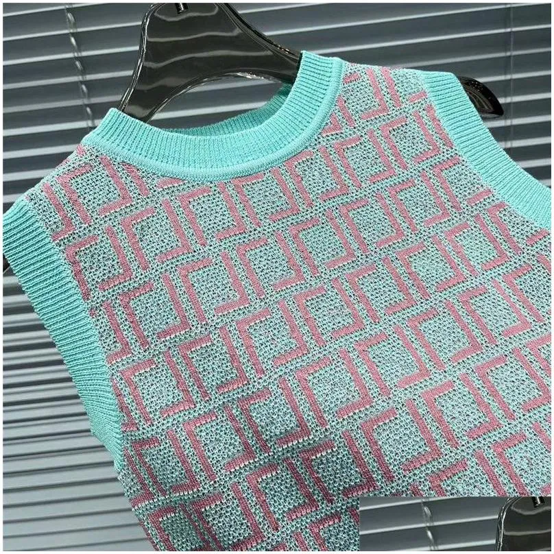 newest kids designer clothes sets spring autumn korean baby girls outfits sleeveless knitted sweater top and full letter printing skirt 2pcs set kids