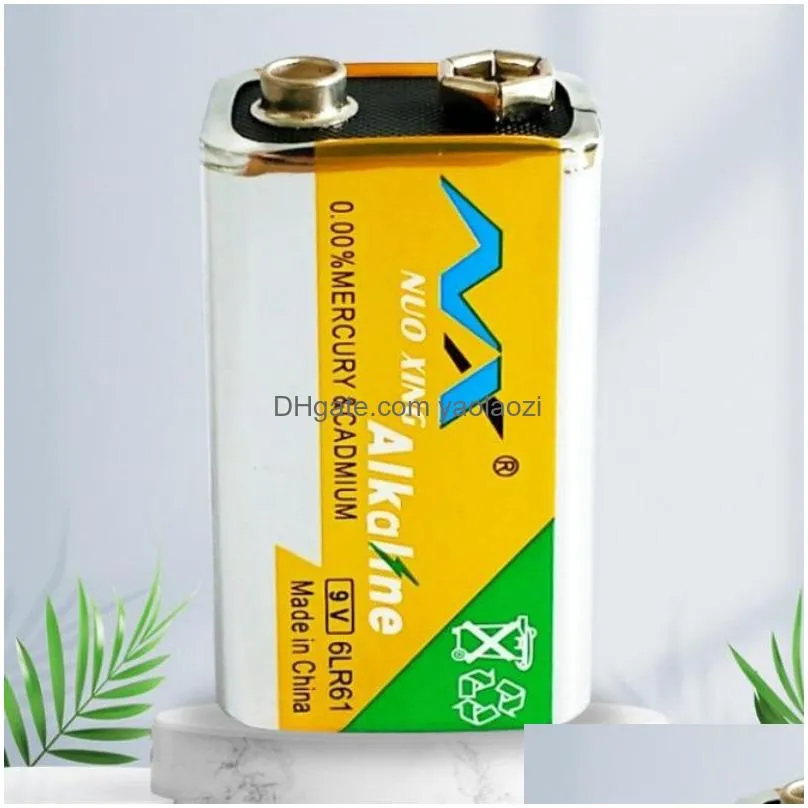 9v alkaline battery 600mah 9v 6lr61 high capacity dry battery for heater electronic organ