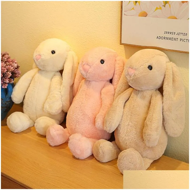 bunny plush toy 35cm cartoon soft long ear rabbit stuffed animal plush doll birthday valentines day easter gifts for kids adults