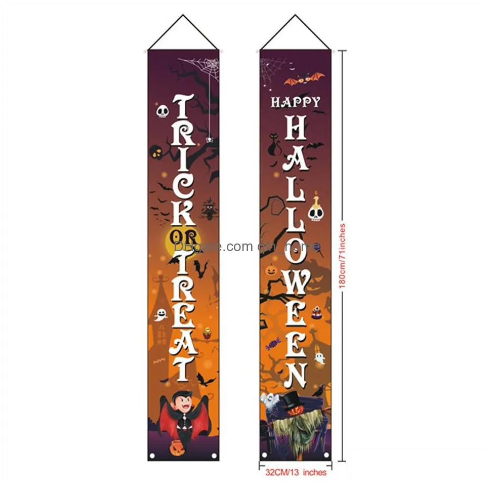 party banner flags for halloween 180x32cm 300d oxford banner banner home door sign flags set wholesale