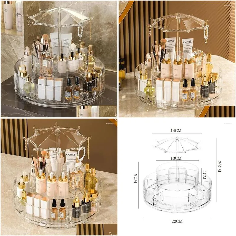 storage boxes display rotating multifunctional lipstick transparent cosmetic table fashion stand dressing 360ﾰ detachable box