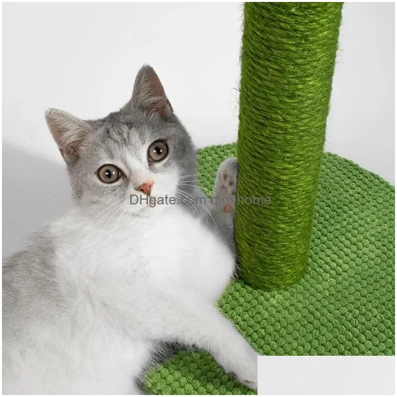 tops cat scratching post for kitten cat climbing frame pussy tree for scratching kitty tower with plush ball toy cat tree climb tool