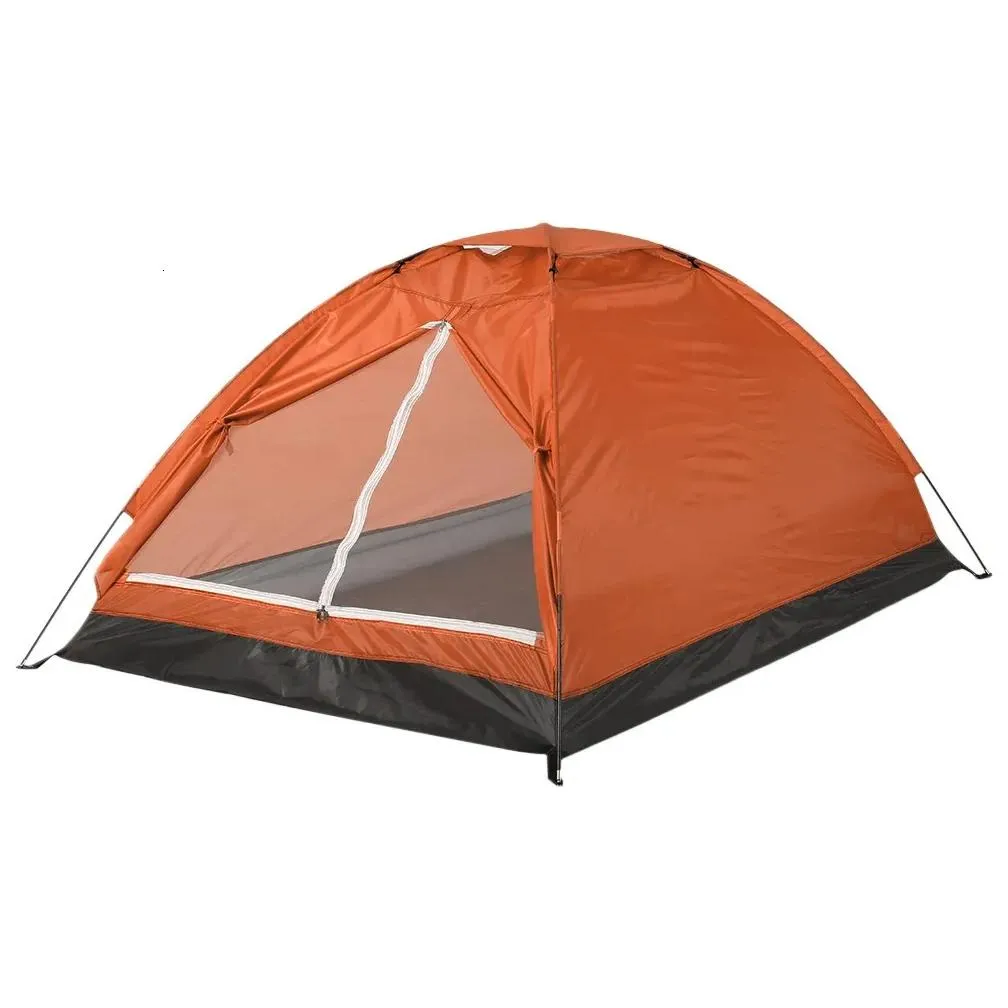 2 person ultralight camping tent single layer portable trekking antiuv coating upf 30 for outdoor beach fishing 240220