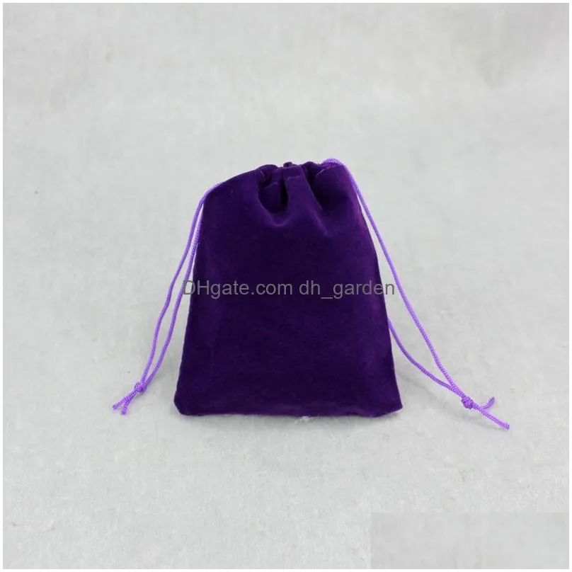 Jewelry Pouches, Bags High Quality Veet Dstring Jewelry Bag Packaging 80100Mm Colorf Earring Necklace Ring Gift Customizable Dhgarden Dhv51