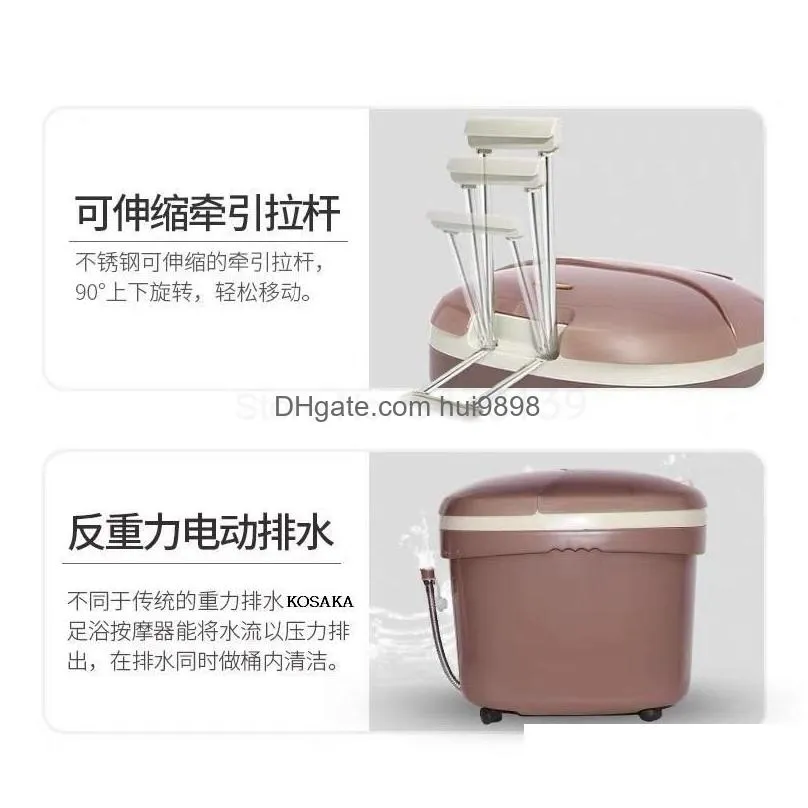 foot tub automatic deep footbath constant temperature heating home electric massage foot bath barrel1