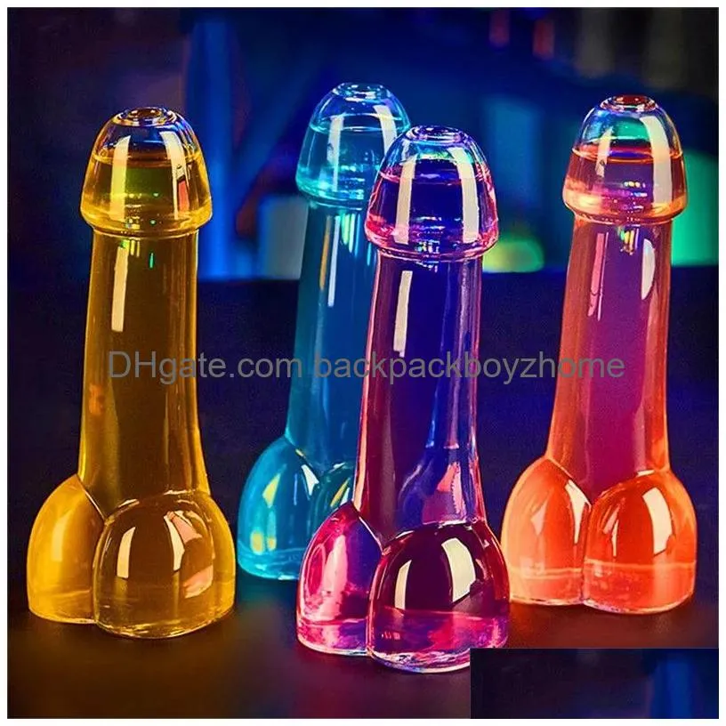 Tumblers 150Ml S Glass Tumblers Funny Penis Glasses Cocktails Whiskey Wine Party Bar Club Dedicated Small Mouth No Sprinkling Dick Sts Dhhf3