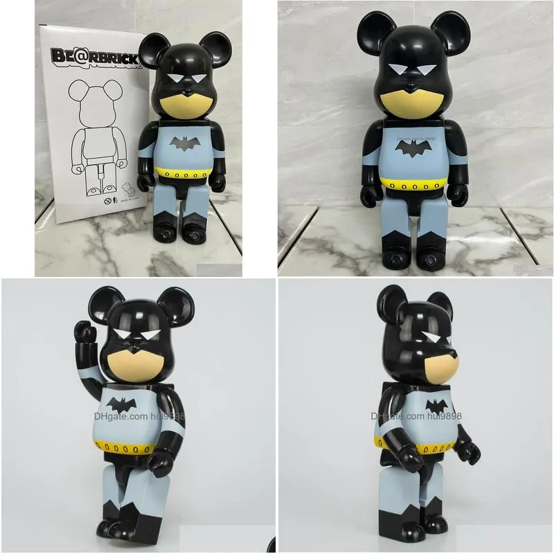  400% bearbrick action toy figures bear brick cosplay super hero cartoon batman pvc action figure in retail box