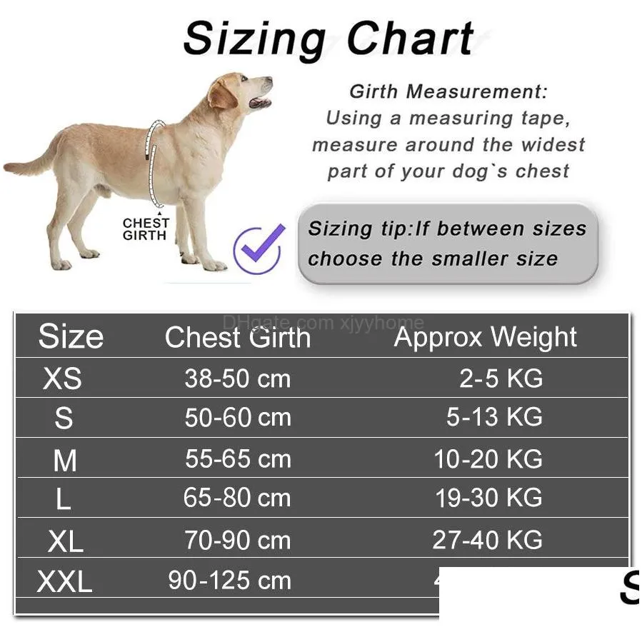 Dog Collars & Leashes Personalized Dog Harness Reflective Adjustable Vest For Small Large With Customized Dogs Training Supplies Drop Dhkxg