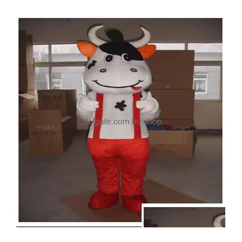 Mascot Cow Costume Party Game Dress Outfit Advertising Halloween Birthday Outdoor Drop Delivery Apparel Costumes Dhiqy