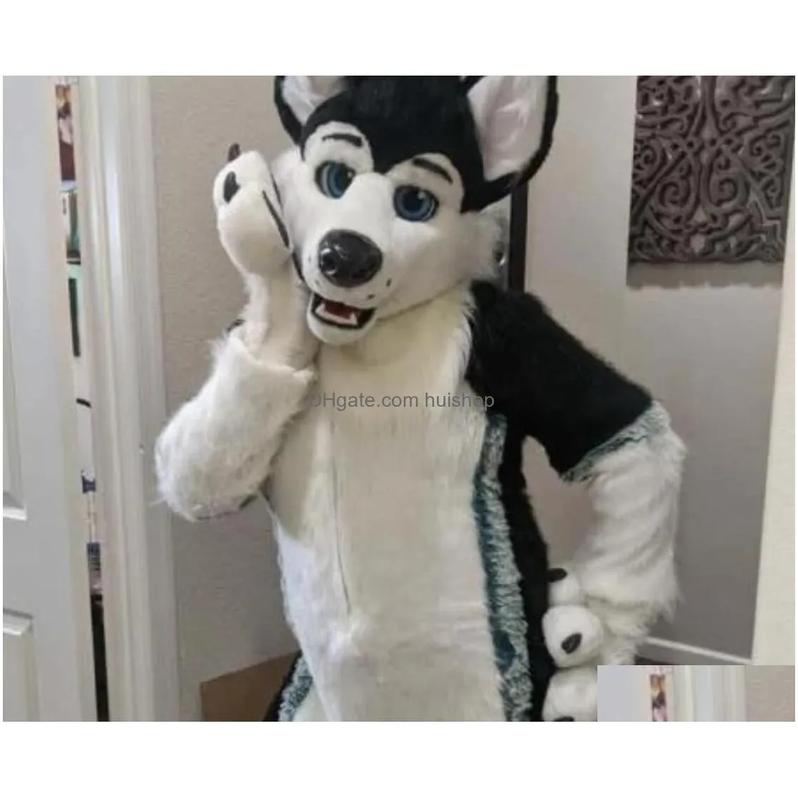 Mascot Ew Furry White Wolf Husky Dog Costumes Movie Props Show Halloween Birthday Party Outdoor Event Drop Delivery Apparel Dhrev