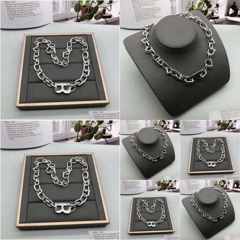 necklaces necklaces pendant the same fashion designer necklace for lovers silver plated alloy waterproof and colorfast super large letters