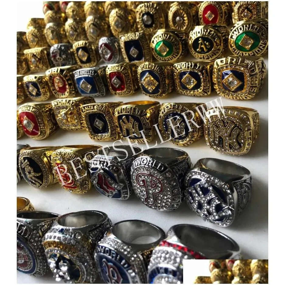 120pcs 1903 - 2023 world series baseball team championship ring set souvenir men fan gift