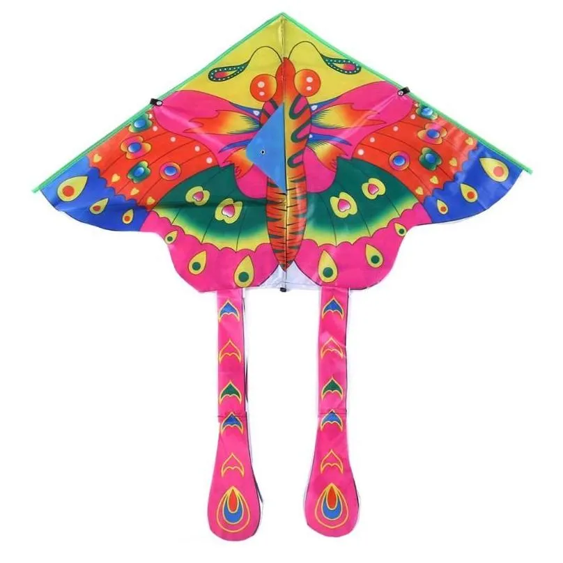 Other Toys 90X50Cm Kites Colorf Butterfly Kite Outdoor Foldable Bright Cloth Garden Flying Toys Children Kids Toy Game Drop Delivery T Dh6Ge
