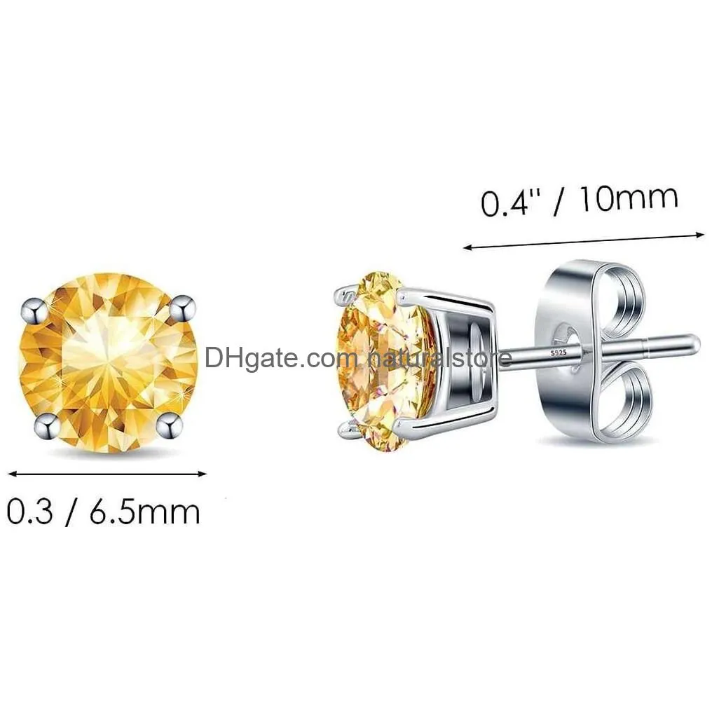 Pendant Necklaces 1Ct Moissanite Stud Earrings Womenv Vs1D C Olorh Ypoallergenicr Ealw Hiteg Oldp Lated9 25S Terlings Ierl Abd Iamonde Dhpxr