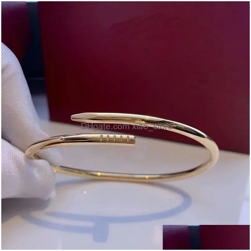 brand cuff bracelet womens charm nail bracelet fashion diamond bracelet christmas thanksgiving gift high quality designer bracelet for
