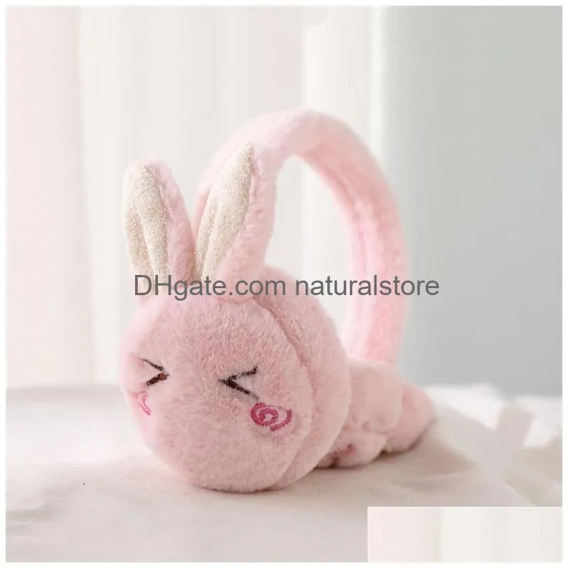 Ear Muffs 1 Pcs Cartoon Rabbit P Girls Shape Earmuff Earlap Earmuffs Headphone Cute Lovely Winter 230824 Drop Delivery Dhguf