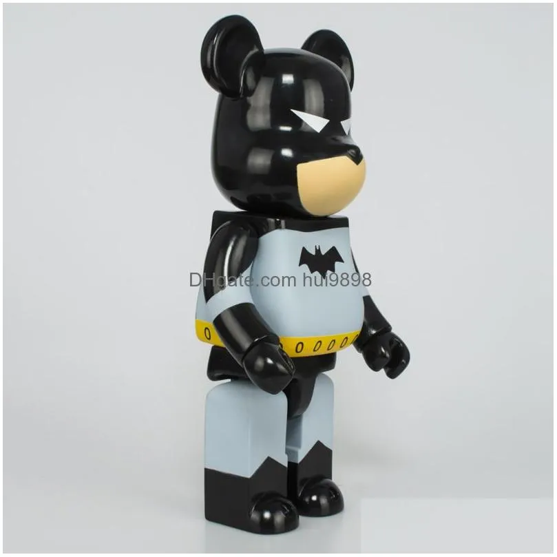  400% bearbrick action toy figures bear brick cosplay super hero cartoon batman pvc action figure in retail box