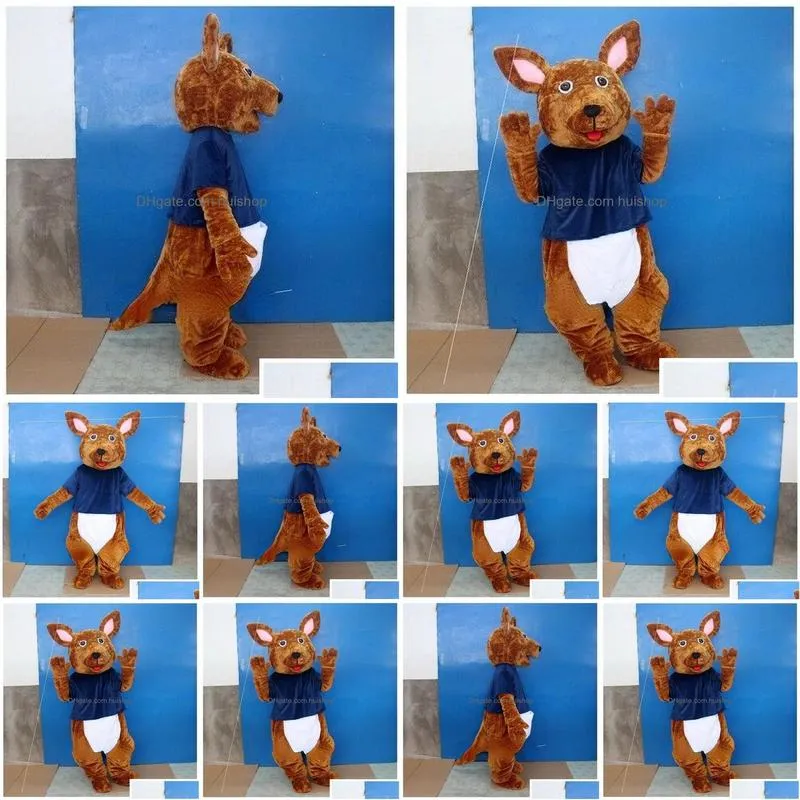 Mascot Kangaroo Costume Set Party Game Advertising Halloween Christmas Drop Delivery Apparel Costumes Dhgrq