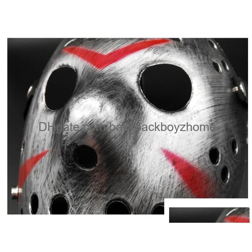 Party Masks 12 Style Fl Face Masquerade Masks Jason Cosplay Skl Vs Friday Horror Hockey Halloween Costume Scary Mask Festival Drop Del Dhplq