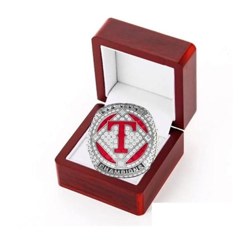 2022 2023 baseball rangers seager team champions championship ring with wooden display box souvenir men fan gift brithday