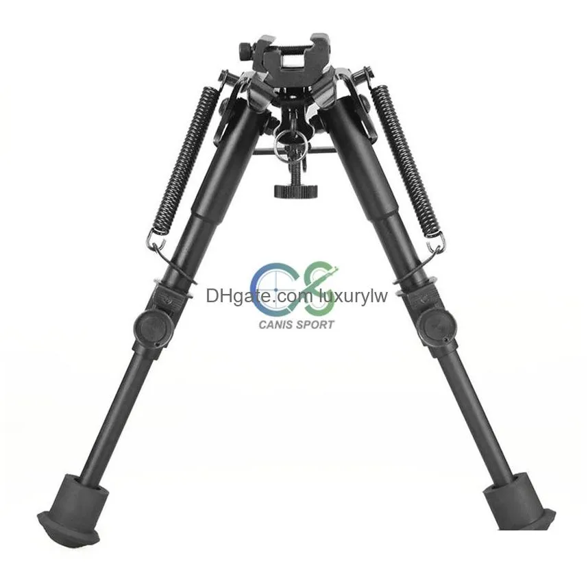 Scope Mounts & Accessories Tactical 6-9 Inch Butterfly Tripod Rotation Lock Metal Bipod With 21.2Mm Quick Detachable Mount Adapter For Dhcr9