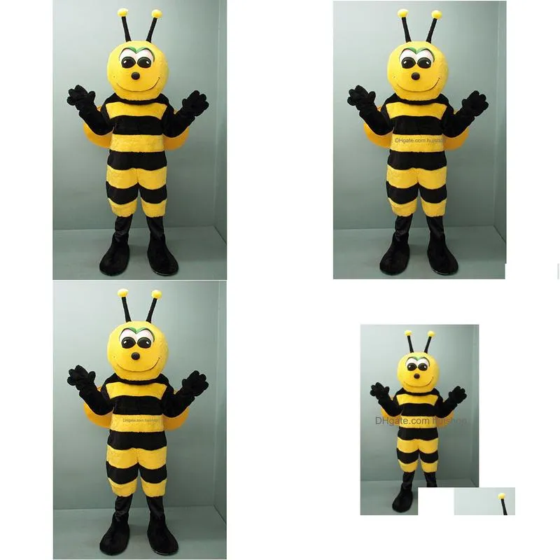 Mascot Halloween Baby Bee Costumes Cartoon Character Adt Women Men Dress Carnival Unisex Adts Drop Delivery Apparel Dhpis