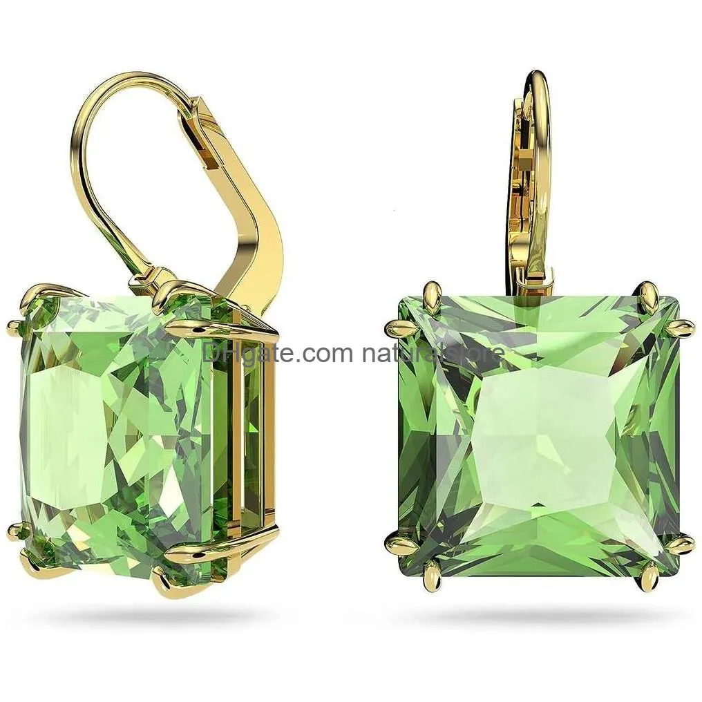 Other Millenia Earring And Necklace Crystal Jewelry Collection Gold Tone Finish Green Crystals Drop Delivery Jewelry Necklaces Pendant Dh6Cc