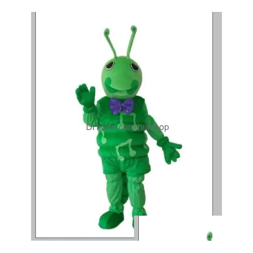 Mascot Halloween Green Note Worm Costumes Cartoon Character Adt Women Men Dress Carnival Unisex Adts Drop Delivery Apparel Dhhx9