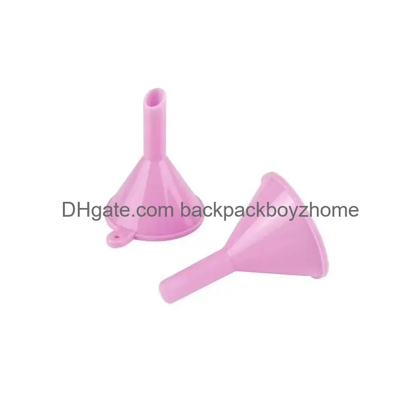 Other Household Sundries 1Pc Mini Transparent Small Funnel Pp Plastic Per Lotion Cosmetic Packaging Kitchen Auxiliary Tool Many Colors Dhgsc