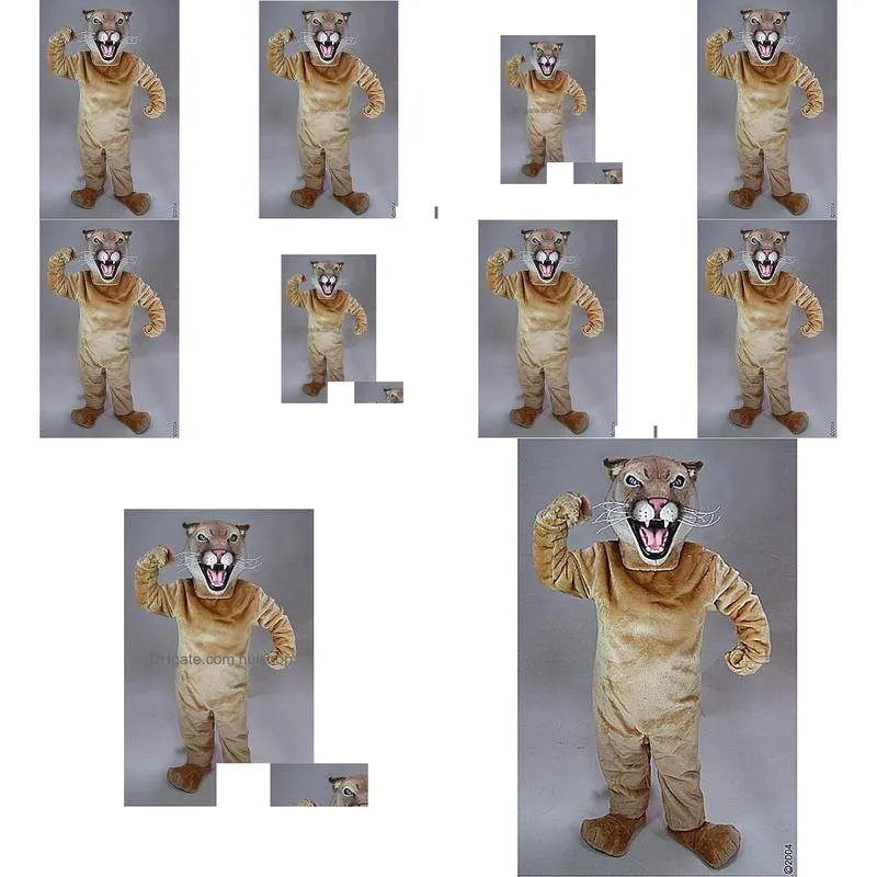 Mascot Halloween Cougar Costumes Cartoon Character Adt Women Men Dress Carnival Unisex Adts Drop Delivery Apparel Dhum1