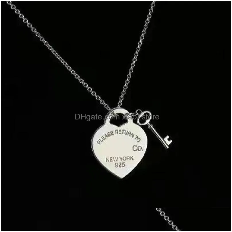 luxury brand pendant necklace fashionable charm 18k gold heart necklace high quality 316l titanium steel designer necklace for womens