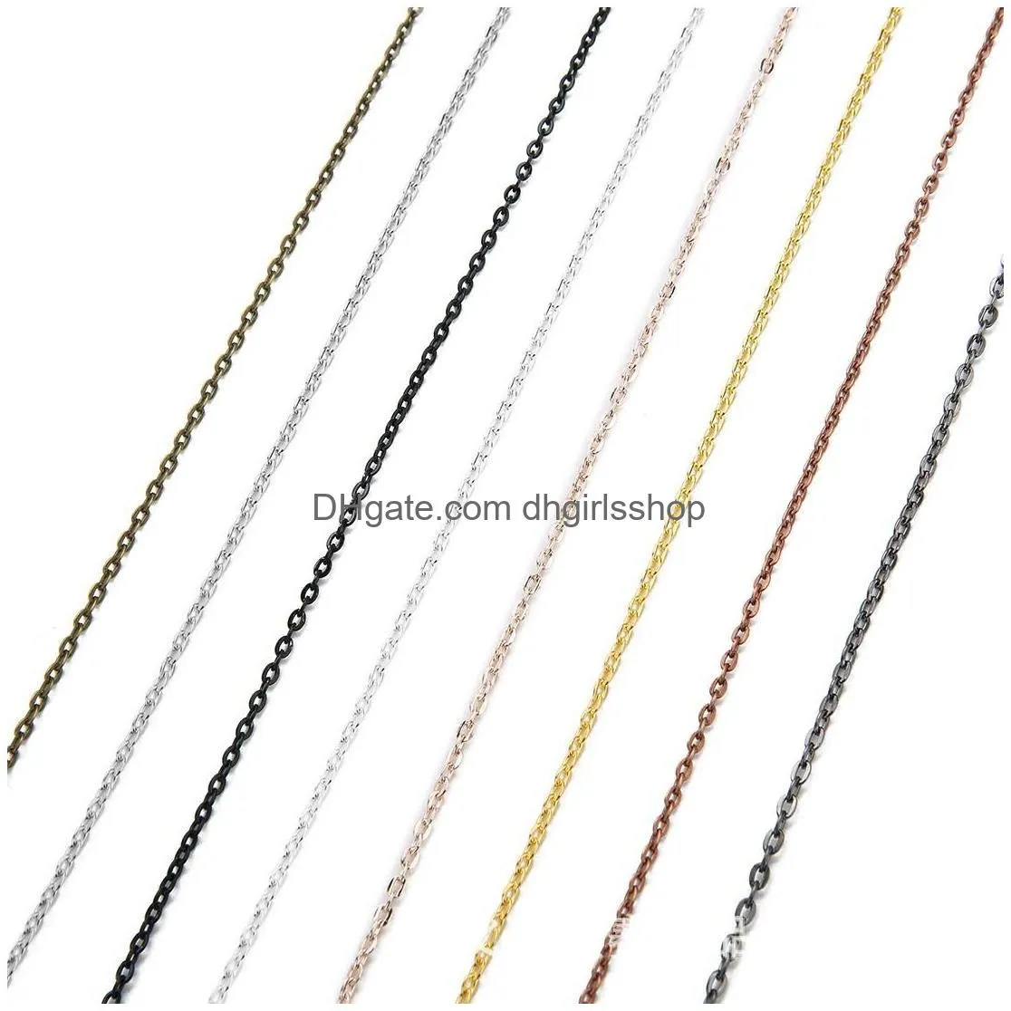 Chains 10Yards 2Xm Rolo Link Chains Sier Rose Gold Bronze Black Metal O Chain Rolls For Necklaces Earrings Bracelets Diy Jewelry Makin Dhpg8