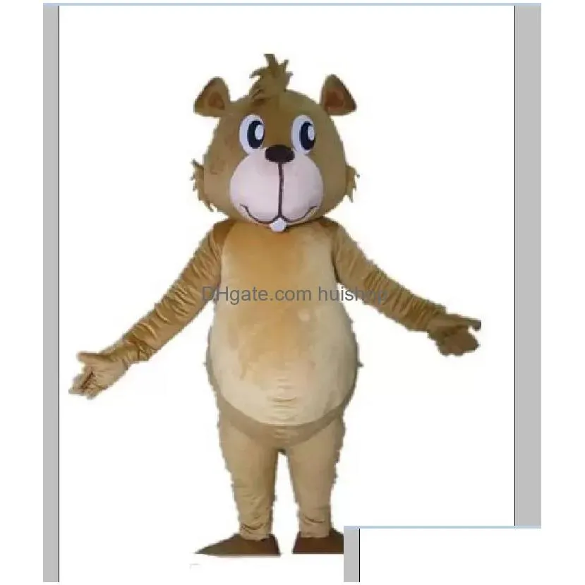 Mascot A Small Brown Squirrel Costume With Mouth For Adt To Wear Drop Delivery Apparel Costumes Dhr14