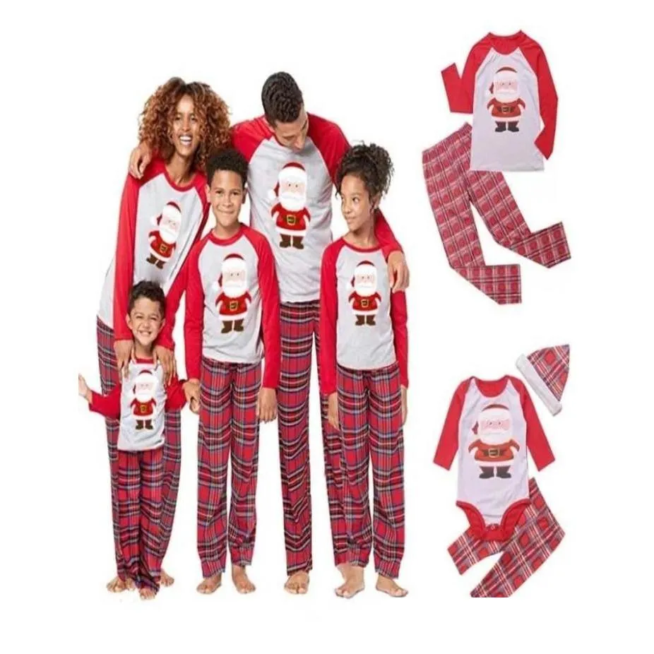 family christmas pajamas matching clothes set santa claus xmas pyjamas mother daughter father son outfit family look pjs 2110253831679