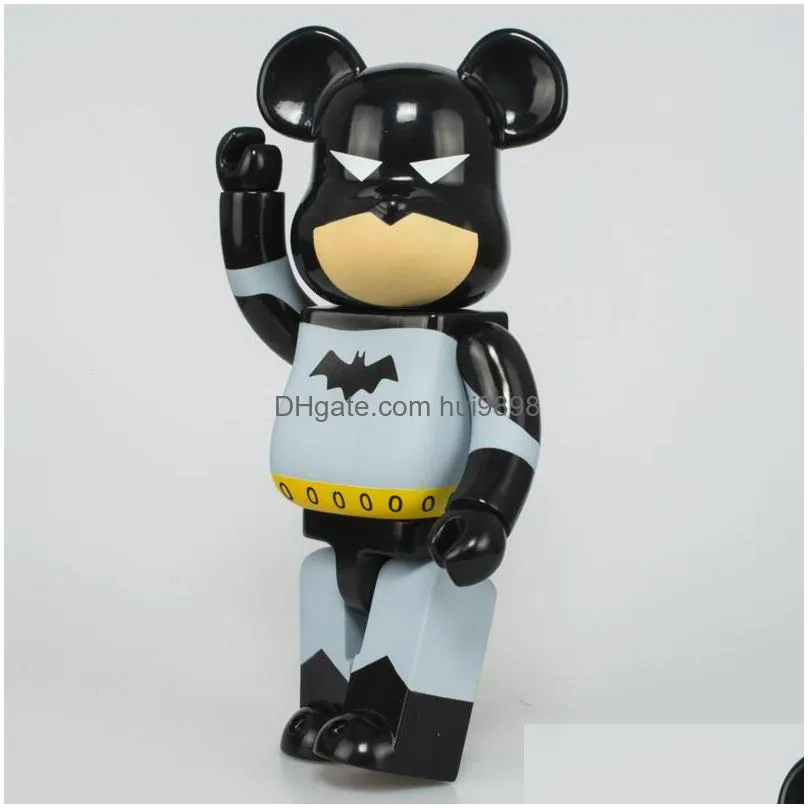  400% bearbrick action toy figures bear brick cosplay super hero cartoon batman pvc action figure in retail box