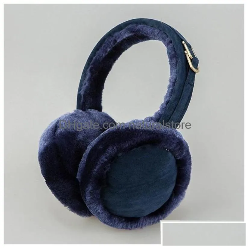 Ear Muffs Warm P Earmuffs Imitation Fur Uni Sweet Style Pure Color Fashion Foldable Soft Simple Adjustable Winter Accessories Drop De Dhhi9