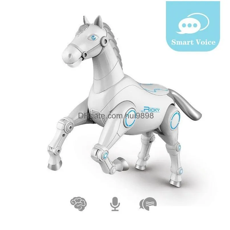 electricrc animals rc smart robot horse interactive remote control animal intelligent dialogue sing dance sound control pet electronic music toys