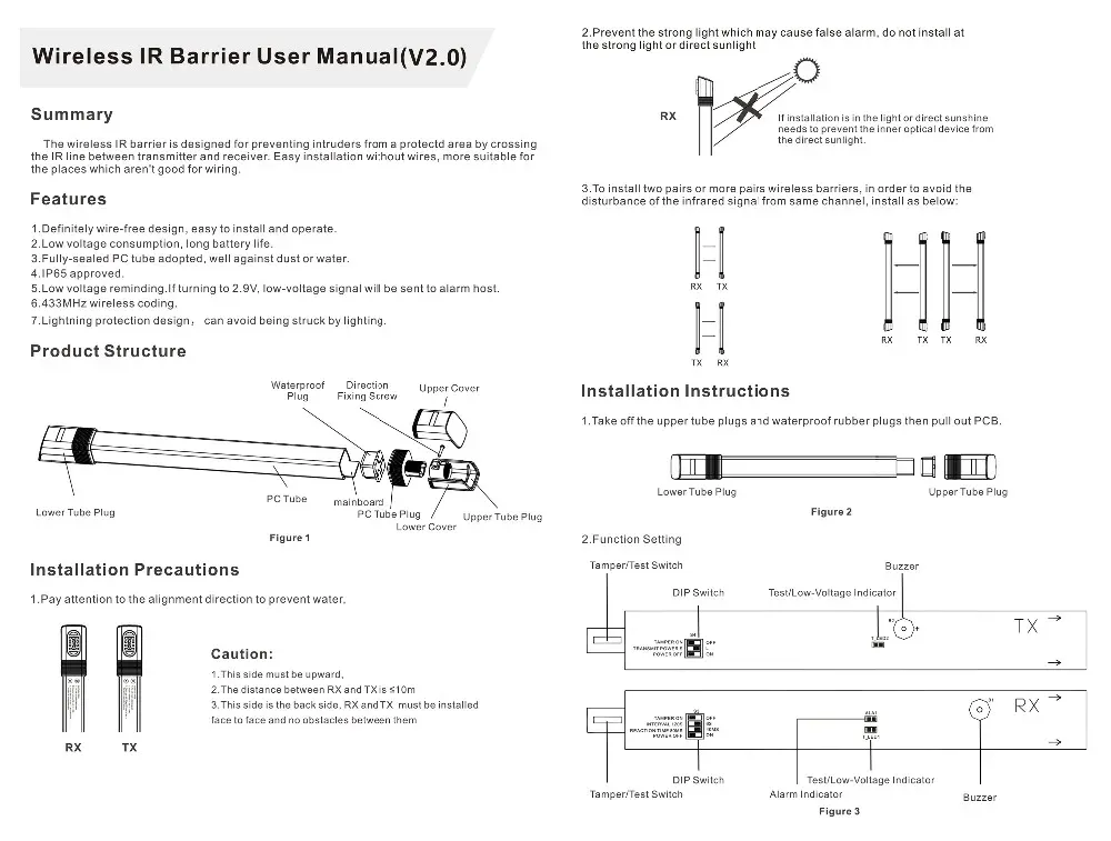 Wireless barrier user manual-1