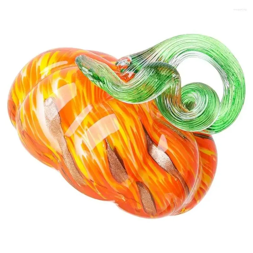 Decorative Flowers & Wreaths Decorative Flowers Crystal Ornaments Glazed Pumpkin Halloween Decoration Home Table Figurine Decorations Dhjpy