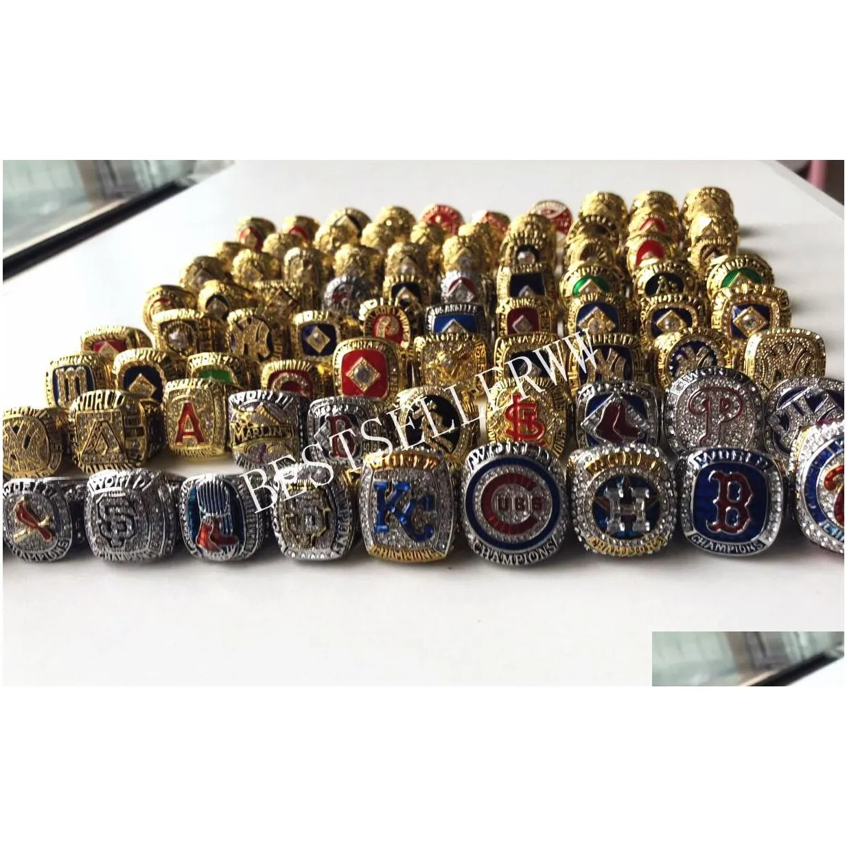 all 1903 - 2023 world series baseball team champions championship ring set souvenir men fan gift can random wholesale