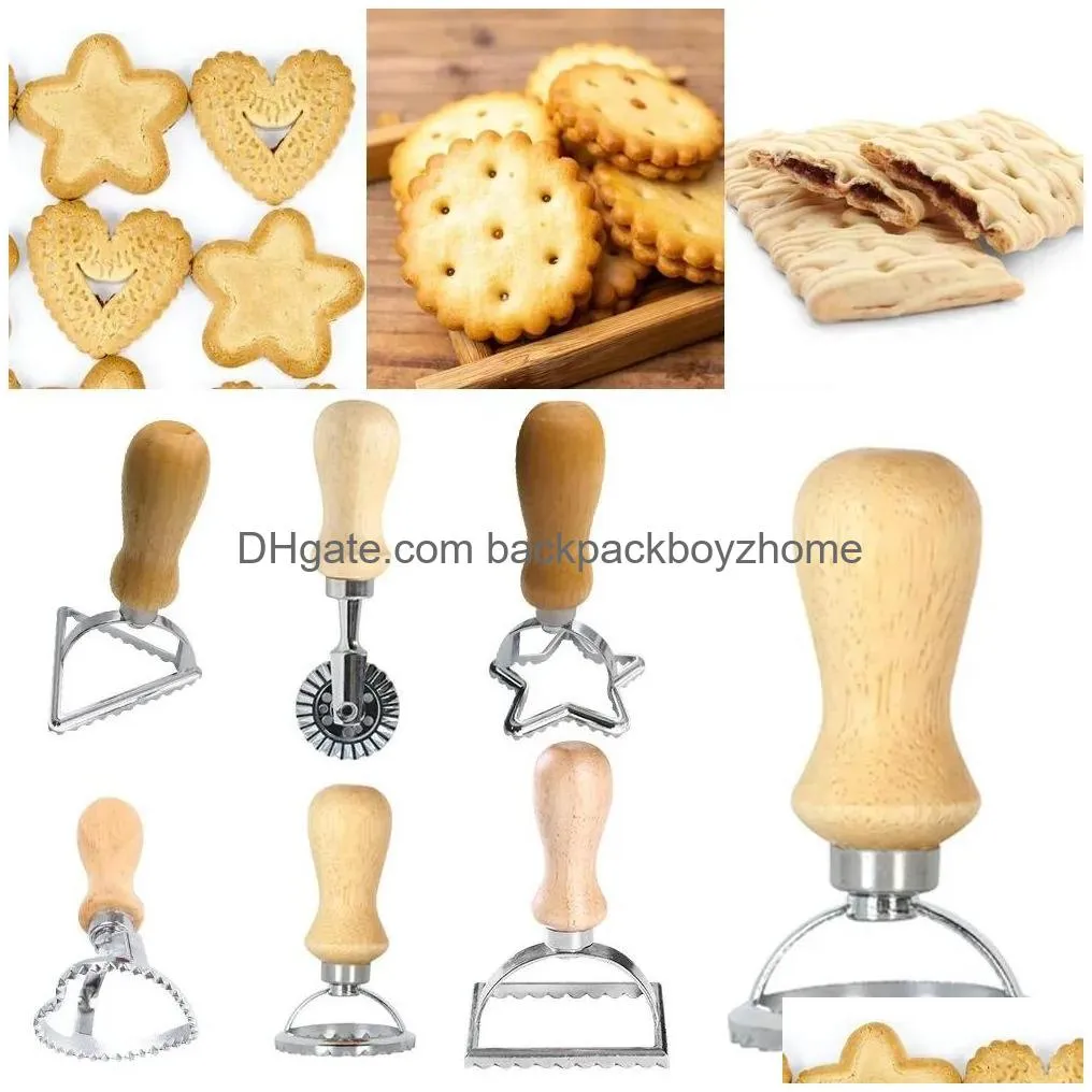 Baking & Pastry Tools Home Ravioli Cutter Set Pasta Press Kitchen Attachment Kit Maker Mold Tool Stamp Pastry Wheel Cake Gg0531 Drop D Dhml1