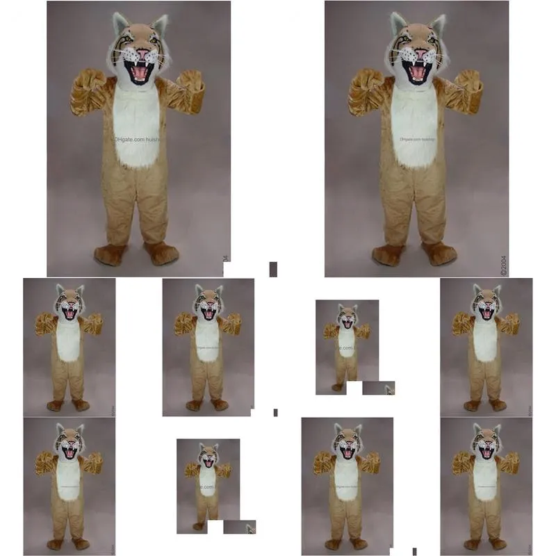 Mascot Halloween Bobcat Costumes Cartoon Character Adt Women Men Dress Carnival Unisex Adts Drop Delivery Apparel Dhm5A