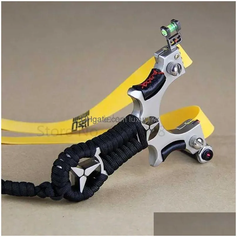 Hunting Slingshots Hunting Slingss High-Power Laser Aiming Slings Outdoor Shooting Catapt Competition Practice Using High Precision Dr Dhs9O